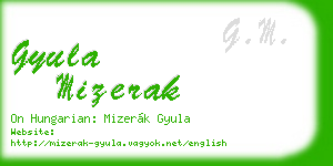 gyula mizerak business card